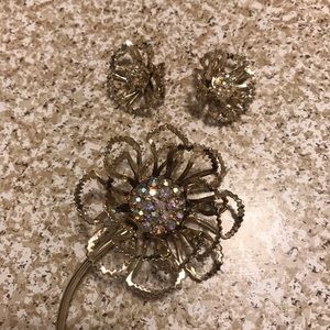 SARAH COVENTRY BROOCH AND EARRINGS